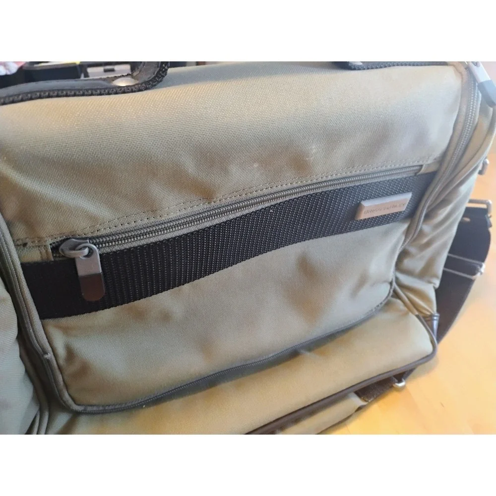 Briggs & Riley Bag Travelware Weekender Olive Green Canvas Duffel Carry-on